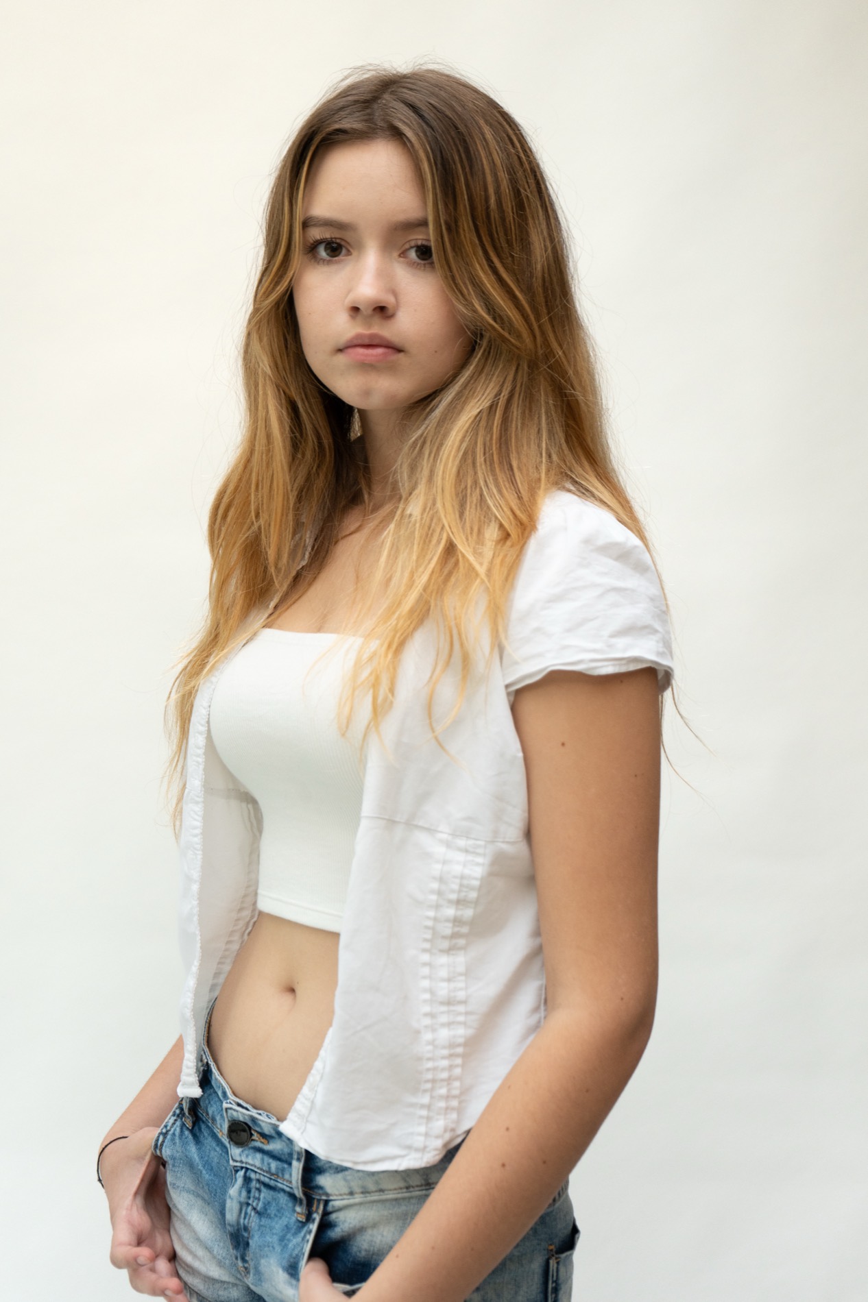Studio portrait close crop