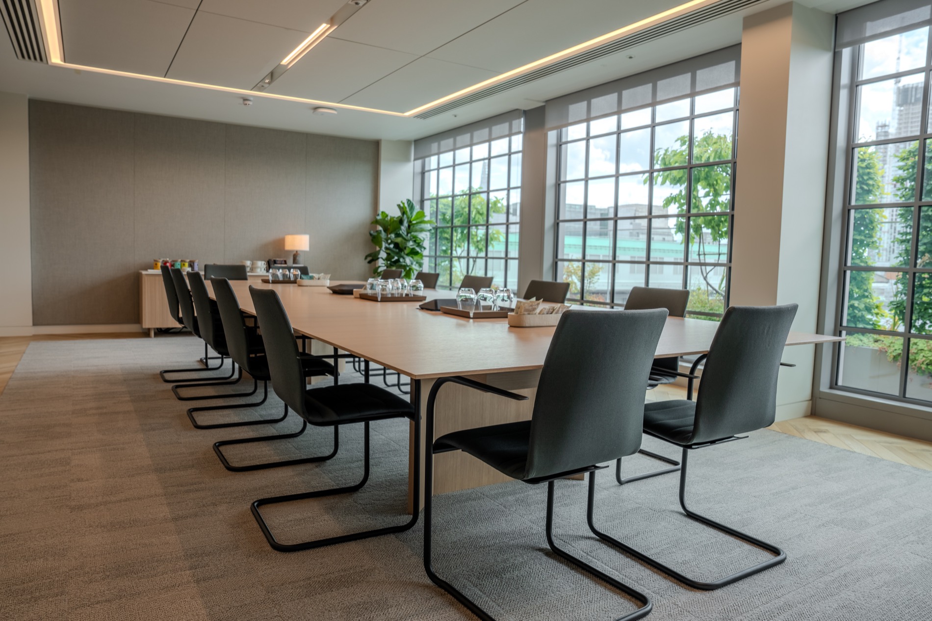 Office interior wide view