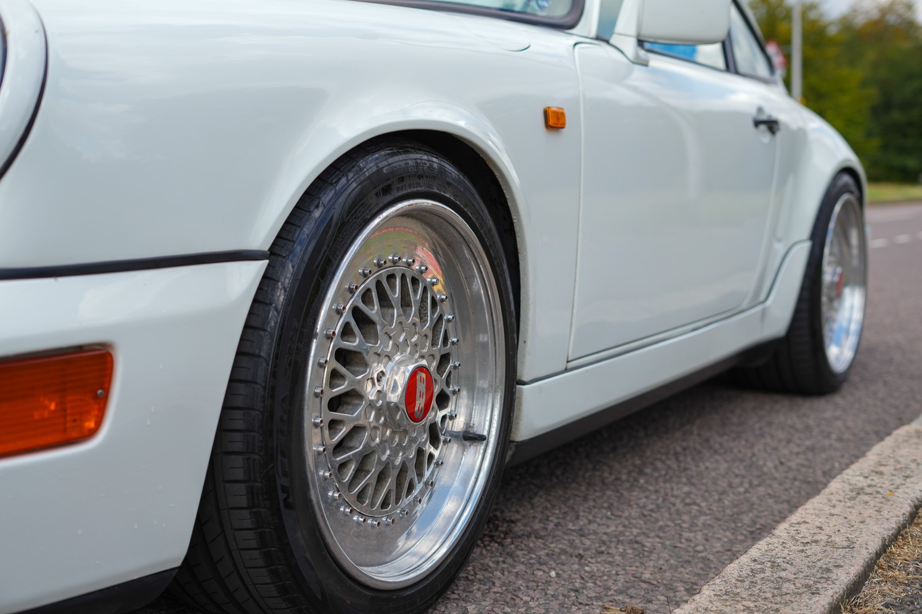 Classic Porsche 911 Carrera 4 badge detail